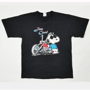 VTG snoopy peanuts joe Cool biker gang dad band T